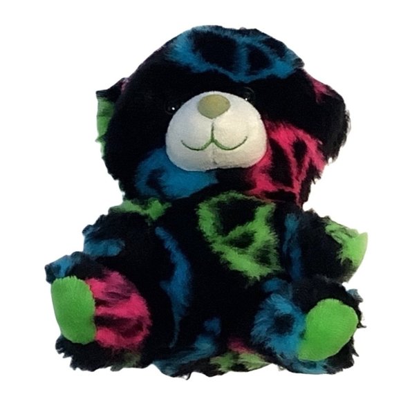 Build-A-Bear Plush Small Fry’s Bright Colors Black 7” Green Eyes Pink Blue - Picture 5 of 7